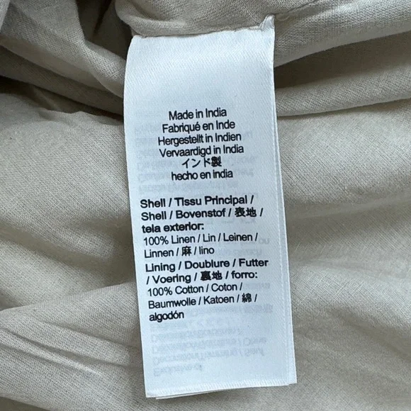 J. Crew Linen Smocked Waist Mini Skirt Bundle XXL Plus Size Black, White & Linen - Picture 14 of 16